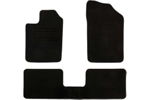 DBS 1763185 Tapis Auto - Sur Mesure - Tapis de sol pour Voiture - 3 Pièces - Antidérapant - Moquette noir 900g/m² - Finition Velours - Gamme Star