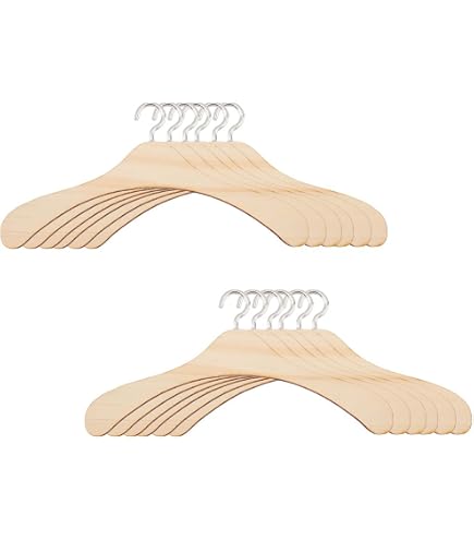 Mini Porte-vêtements En Bois Pour Poupées – Avec 10 Cintres, Organisateur Collection 30 Cm