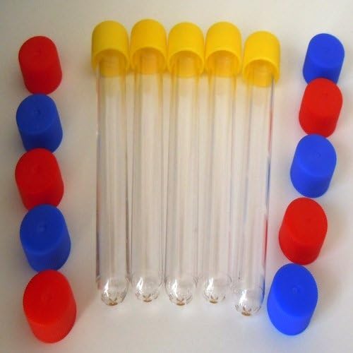 3 Inch Test Tubes with Yellow Screw on Tops (Pack of 10)