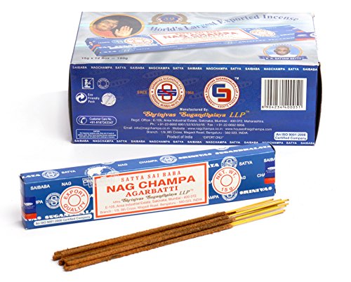 Großpackung Nag Champa, blau, 12 Päckchen mit je 15 g Inhalt, gesamt 180 g. - 3