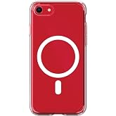 KZY İletişim Apple iPhone SE 3 ile Uyumlu Kılıf Magsafe İle Uyumlu Kablosuz Şarj Destekli Şeffaf Silikon Kapak