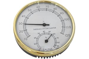 Gobesty Sauna Thermometer Hygrometer 2 in 1, Sauna Uhren, Sauna Hygrometer Sauna Zubehör, Messbereich: 10°C - 120℃/Messbereich Hygrometer: 0-100%, Hitzebeständig, Zuverlässig & Genau