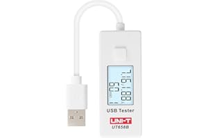 AICASE UNI-T UT658 - Probador USB DC 5.1A 30V Amp USB Probador de voltaje Probador de velocidad de prueba de cargadores, cables, capacidad de los bancos de energía