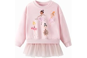 LitBud Mädchen Sweatshirts Einhorn Pullover für Kleinkind Kleidung Top Langarm Jumper Rundhals T Shirt Herbst Winter für Kinder Größe 1-7 Jahre
