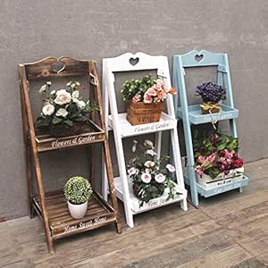 Tied Ribbons Set Of 3 Wooden Planters Plants Flower Pot Stand For