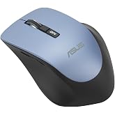 ASUS WT425 SİYAH-MAVİ (mist blue) KABLOSUZ MOUSE 1000dpi ve 1600dpi Modları ile