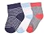 Footprints Super soft Organic cotton and bamboo socks- Pack of 3 - (6-12 Months)- TwoColor RS.299.00