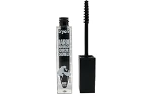 CRYOM - Correcteur temporaire de couleur pour barbe, sourcils et cheveux, flacon brosse 7 ml. Cosmétique et maquillage pour hommes. N°01 : Noir