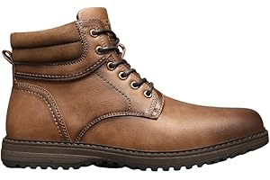 IVACHY Mens Boots Wide fit E Winter Zip Closure combat style lace up insulated warm lining interior UK Size 7 to 12