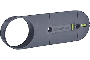 DEBFLEX - Gabarit de Pose - Pour Tracer la Position de Perçage d'une Boîte d'Encastrement Multipostes - Niveau à Bulle Intégré - Gris