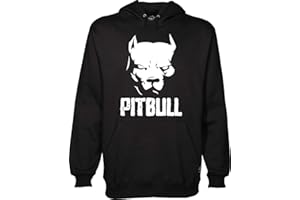 Vestipassioni Felpa Cappuccio Pitbull Fight Cane Dog Kick Boxing Boxe Idea Regalo dalla S alla XXXL
