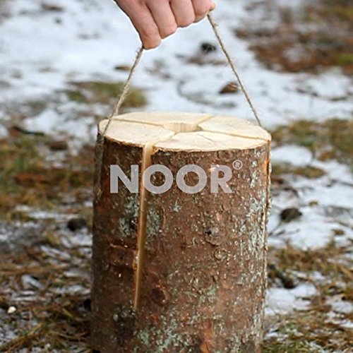 NOOR Schwedenfeuer Schwedenfackel Höhe 25 cm Durcmesser 17-24 cm Flammender Outdoor-Spass bis zu 4 Stunden - 4
