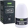 INCIA Natural Roll-On Deodorant 100% Natural, Aloe Vera & Alum, Gentle on Skin, Antibacterial, Non-Sticky, Long-Lasting Freshness, Prevents Body Odor - 50 ml (For Men, Fresh)