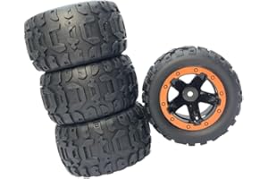 Sharplace 4 Pièces RC Voiture 1/16 1/12 1/14 pour 124018 pour 16889, Noir orangé