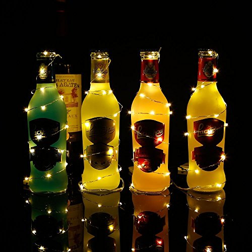 LE 20LEDs Lichterkette Kupfer Drahtlichterkette Warmweiß Batteriebetrieben Weihnachtsbeleuchtung (8er) - 6