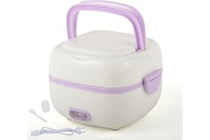 DHQCQL Mini Reiskocher, 200W Reiskocher Klein mit Warmhaltefunktion, 1L Multikocher mit Dämpfeinsatz, Löffel & Messbecher für Gesunde Ernährung Multicooker