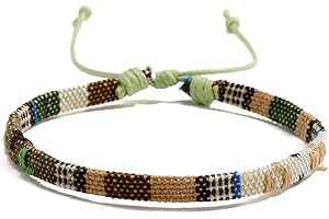 TRIPLE K&S Surfer-Armband Herren & Damen • 100% Wasserfest & Handmade • Perlen-Armband Boho Stoff-Armband • Hippie Sommer Strand-Schmuck