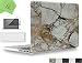 Produktbild UESWILL Hartschalenetui mit Marmormuster für das MacBook Pro 15 "mit Retina-Display (A1398) + Tastatur-Bildschirmabdeckung + Mikrofaser-Reinigungstuch (Weiß/Gold)