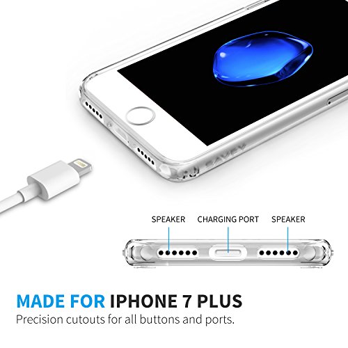iPhone 7 Plus Funda  SAVFY   Funda Trasera Transparente   Gel Transparente Silicona de Carcasa Case para Apple iPhone 7 Plus