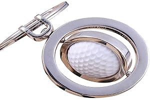 LL-Golf Golfball Rotating 3D Keychain/Gift, Silver, Unisex