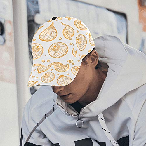 Preisvergleich Produktbild Leckeres Gemüse als geschnittene Zwiebeln Einstellbare Baseballmütze Druck Baseballmütze Papa Hut 100% Baumwolle Weiche Passform Männer Frauen Unisex Hip-Hop Sport Sommer Strandaktivitäten