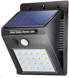 20 LED Bright Outdoor Security Lights with Motion Sensor Solar Powered Wireless Waterproof Night Light Spotlight for Outdoor Solar Lights for Home/Garden, Wall (Square, Black)