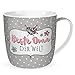 Produktbild Happy Life 45093 Kaffee-Tasse mit Spruch  Beste Oma der Welt, Porzellan, 40 cl, grau