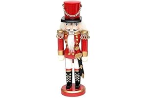 Dekohelden24 Beautiful nutcracker soldier in red, classic, approx. 35 cm