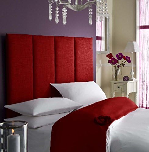 Laguna King Size 5' Wall Mount Linen 42" High Bed Headboard (Ruby)