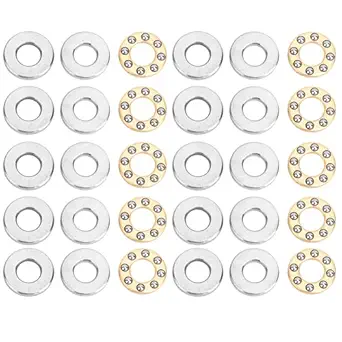 Thrust Bearing, Metal Miniature Bearing, High S-peed for Machinery Manufacturing Bearing Steel Equipment Maintenance Equipment Installation(F3-8M 3 * 8 * 3.5mm)