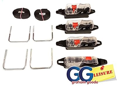 *Thule-UK-Seller* Thule - Kit de fixation d'étriers en U pour coffre de toit - Connexion facile - 80 mm de large