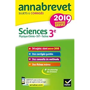 Télécharger Annales Du Brevet Annabrevet 2019 Sciences - 
