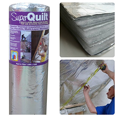 FOXCUPYBS Superquilt Multi-foil 19 Layers Thermal Insulation 1.5m x 2m