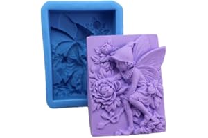 LONGZANG Fairy & Pretty Peony 0565 Craft Art - Molde de silicona para jabón