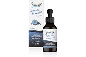 ‎INCREASE Liposomale Schwarzkümmelöl Tropfen hochdosiert - (60.000mg Schwarzkümmel pro Packung) 2000mg Ägyptischem Schwarzkümmel pro Tagesdosis - MCT Öl - Hohe Bioverfügbarkeit