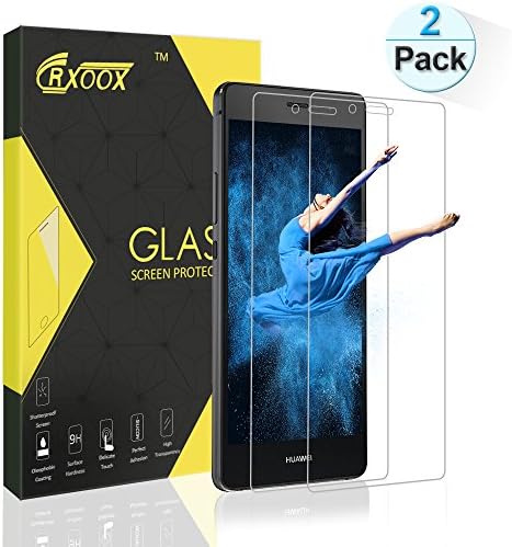 Schutzfolie für Huawei P9 lite, [2 Stück] CRXOOX Ultra-klar, Schutz vor Schweiß und Wasser, 9H Härte Super Langlebig, Anti-Öl, Kratzer, Blasen und Fingerabdruck,Panzerglasfolie Displayschutzfolie