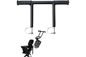 HANQ Stroller Handle Extender, Universal Stroller Handle Extension Bar Stroller Handle, Adjustable Stroller Armrest Bar Baby Stroller Carriage Accessory