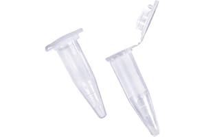 YouU Micro Centrifugeuse Tubes avec Bouchon Polypropylène 1.5ml 0.5ml 0.2 ml Gradué Microcentrifuge Tubes pour Plastique Test échantillon de fioles (0.2ml/100)