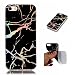 Produktbild iPhone 5S / iPhone SE / iPhone 5 Handy Hülle mit Marmor Muster, Docrax Handyhülle Silikon Stoßfest Kratzfest Schutzhülle Bumper Case für Apple iPhone5S / iPhoneSE / iPhone5 - DOYHU42893 Schwarz