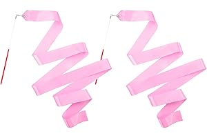 Mr Rex 2PCS Dance Wands Ribbon Streamers for Boys Girls Toddler Gymnastics, Kids Worship Praise Dance, Pretend Play, Ribbon Twirling, Talent Show, Outdoor Garden Toys