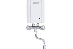 ‎THERMOFLOW Thermoflow Elex 3,5Arm Klein-Durchlauferhitzer / 230 V/druckloser Durchlauferhitzer mit Zweigriffarmatur/Warmwasser bis 25 °C/G 3/8“ Anschluss / 2 L/min/für Waschbecken & Küchenspülen