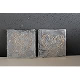 2er- Set Keilrahmen, Beton-Optik, Herz