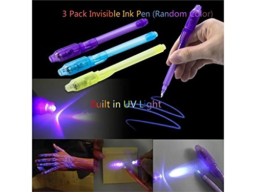 Preisvergleich Produktbild RFGTYBDD Exquisit 3Pcs Multifunktions Magic Invisible Ink Pen - zufällig