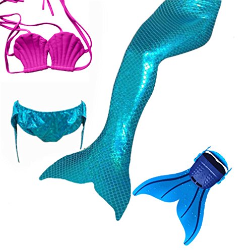 Likeep Mädchen Meerjungfrauen Bikini Tankini Kostüm Meerjungfrau Schwimmanzug Badeanzüge