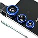 Produktbild First2savvv JTSJ-YY-A03G4 blau 3 in 1 Clip-On Kamera Adapter Optische Weitwinkelobjektiv FishEye Fischauge Objektiv Linse & Micro Objektiv Linsen Smartphone Handy Universal für Iphone 4 4s 5 5s 5c 6 Iphone 6 plus 6s ipod touch 4 ipod touch 5th generation sony xperia Z E L SP ZR M z Ultra Z1 E1 Z1 compact Z2 M2 T3 Z3 M dual Xperia M2 Aqua Z3 compact E3 T2 Ultra Z3 LTE M2 LTE Z1 LTE Z4 music Z4 Compact Xperia E4 BlackBerry 9320 mit Silber Touch-Pen