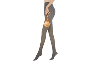 Justay Sowarm 1 para damskich ciepłych rajstop polarowych, sztuczne półprzezroczyste rajstopy z wysokim stanem, rajstopy termiczne z podwójną podszewką, rozciągliwe rajstopy, miękkie, grube legginsy,