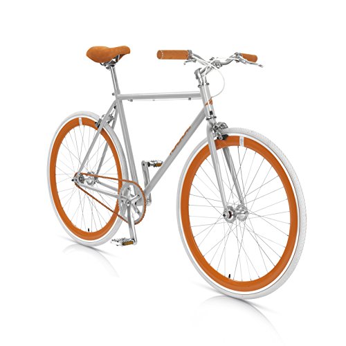 MBM Nuda Bicicleta de piñón fijo, Hombre, Nuda, Grigio/Arancio