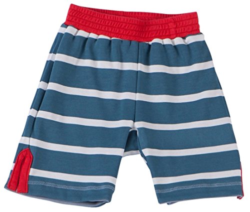 Piccalilly Organic Cotton Blue Boys Reversible Stripe Shorts 6-12 months