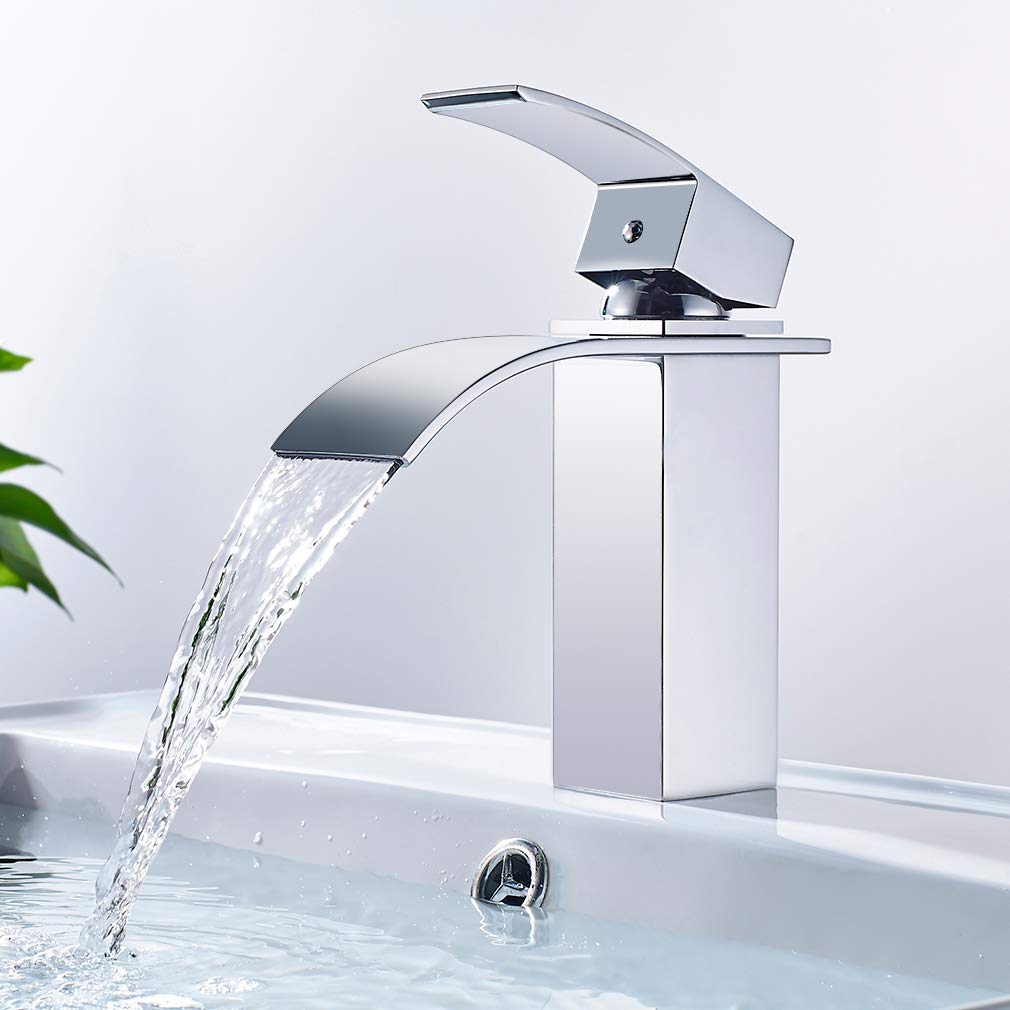 Grifo de Lavabo Baño, BONADE Grifos Cascada Alto Monomando para