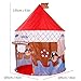 Produktbild AUNLPB Winzige Landspiel-Zelt für Mädchen Princess Castle Indoor & Outdoor Use, Girls Princess Fairy Tale Castle Play Zelt, Foldable for Indoor & Outdoor Use,Red
